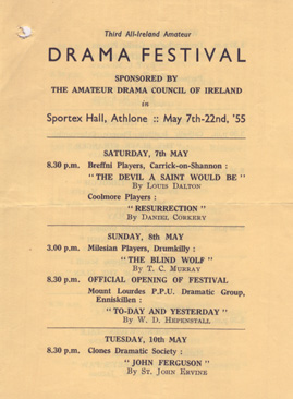 Cover of All Ireland Drama Festival Programme